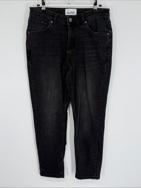 DU/ER Black Denim Jeans Tapered Leg Size 27 x 28
